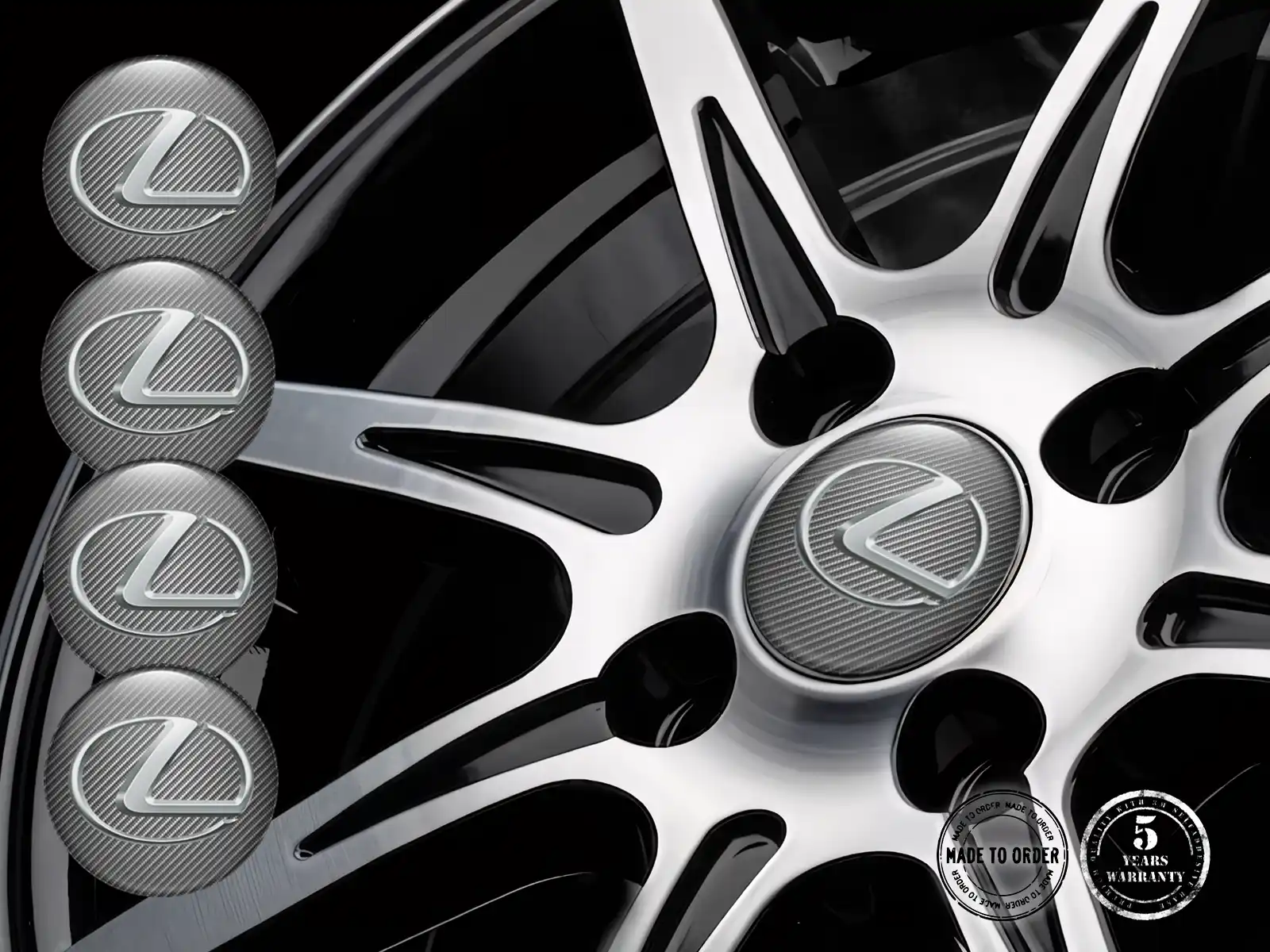 Lexus Pegatinas de Rueda Estilo Insignias de Silicona Racing